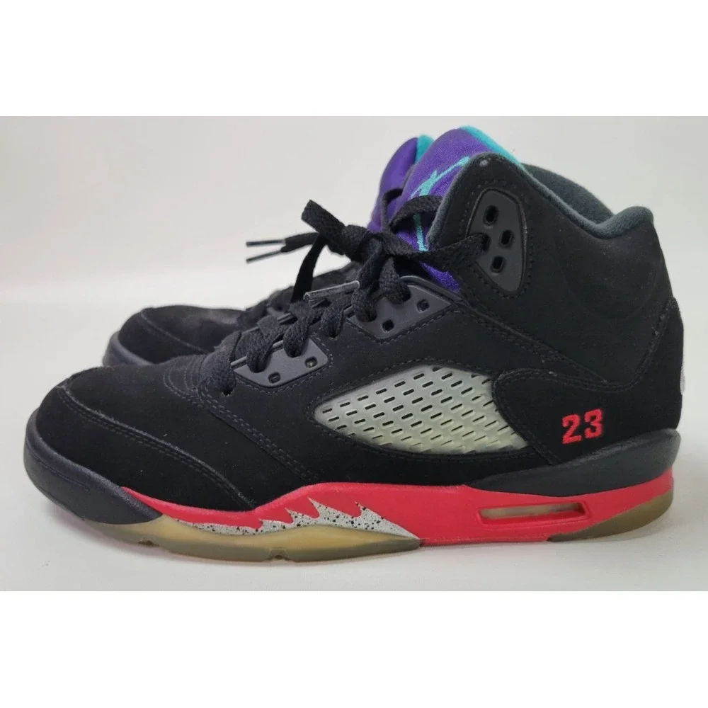 Nike Air Jordan 5 Retro Top 3 Black Red cz2989-001 5.5Y‎